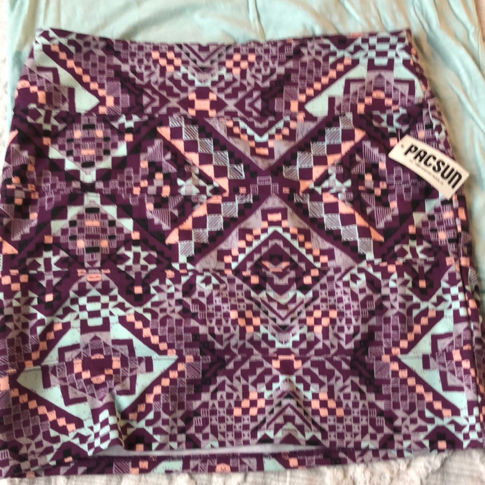 Nollie L mini bodycon geometric skirt